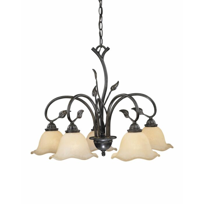 Vine 5-Light Chandelier in Oil Shale