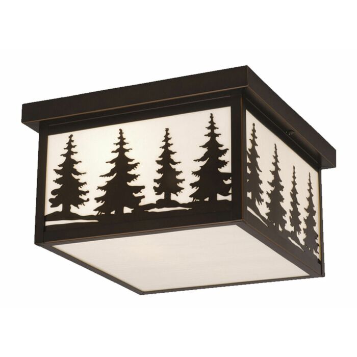 Yosemite 2-Light Outdoor Flush Mount in Burnished Bronze