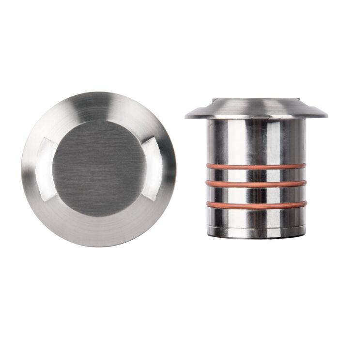 WAC LED 2 Inch 12V Indicator Light with Bi Directional Plate in 3000K Stainless Steel