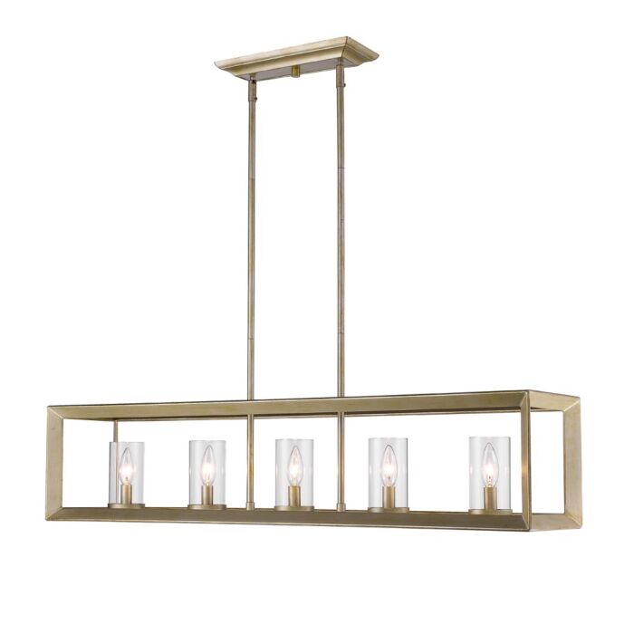 Golden Smyth 5 Light Pendant Light in White Gold