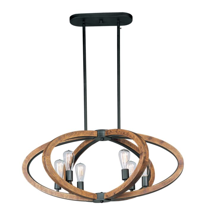 Maxim Lighting Bodega Bay 6 Light Pendant in Anthracite