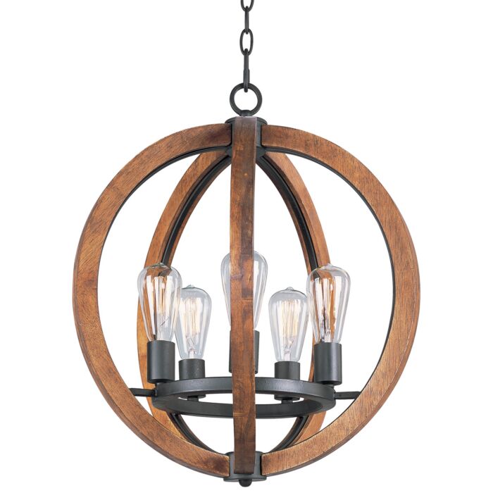 Maxim Bodega Bay 5 Light Chandelier in Anthracite