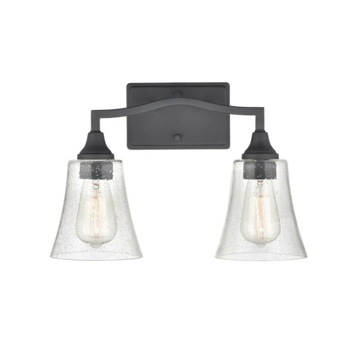 Millennium Caily 2 Light Bathroom Vanity Light in Matte Black
