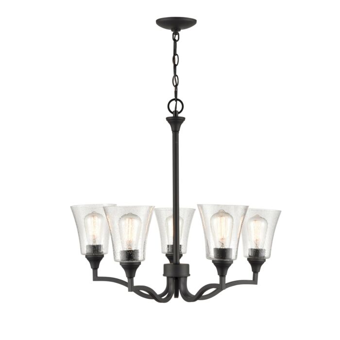 Millennium Caily 5 Light Chandelier in Matte Black