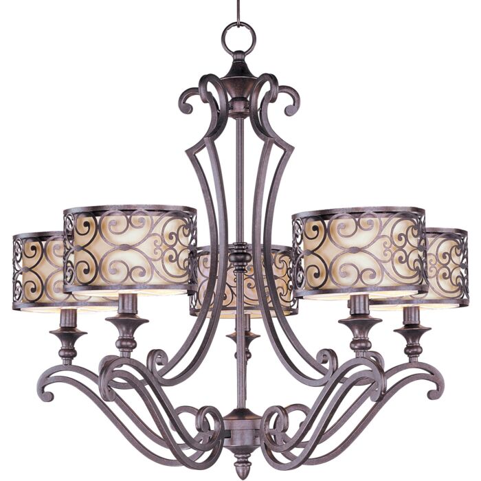 Maxim Lighting Mondrian 5 Light Chandelier in Umber Bronze
