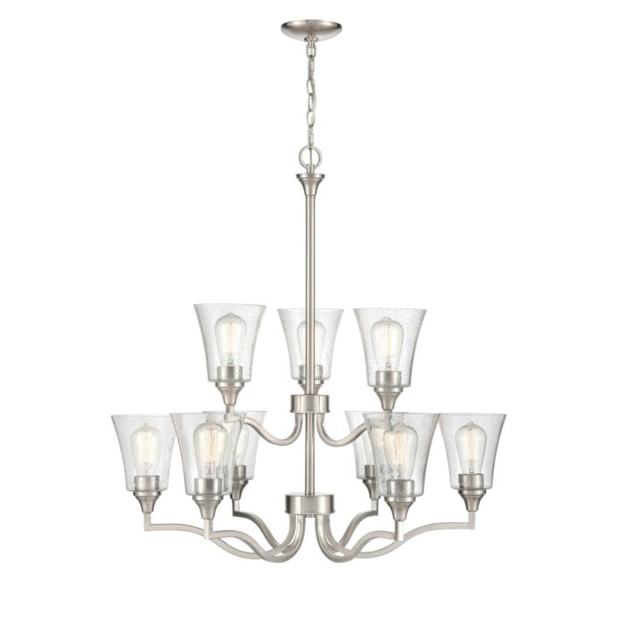 Millennium Caily 9 Light Chandelier in Brushed Nickel