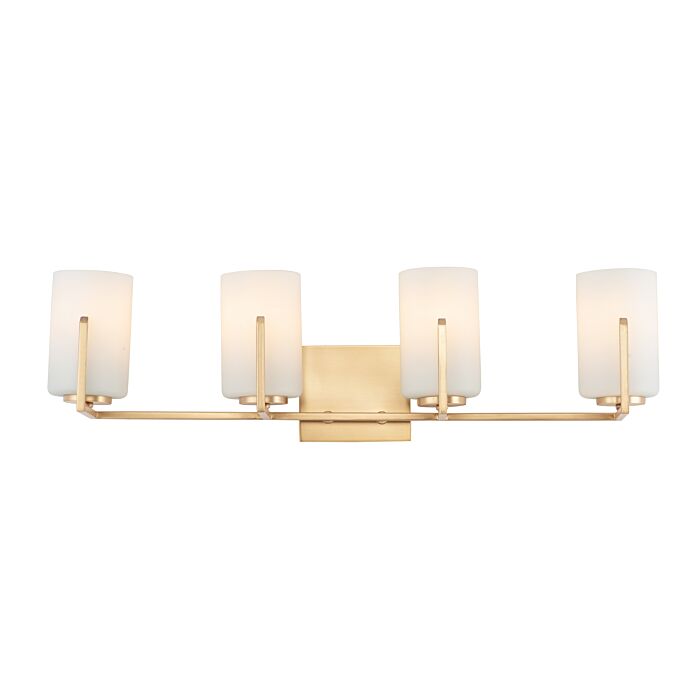 Maxim Dart 4 Light Bathroom Vanity Light in Satin Brass