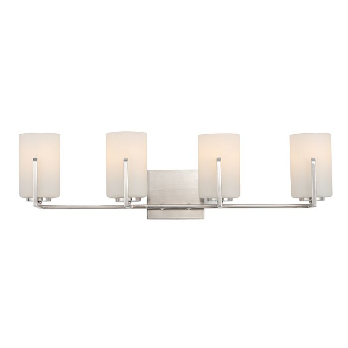 Maxim Dart 4 Light Bathroom Vanity Light in Satin Nickel