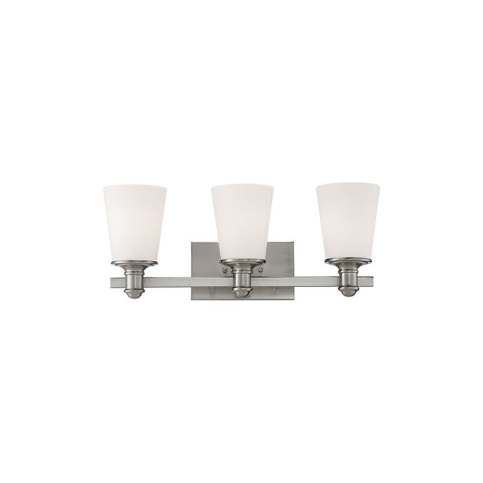Millennium Lighting Cimmaron 3 Light Bathroom Vanity Light in Satin Nickel