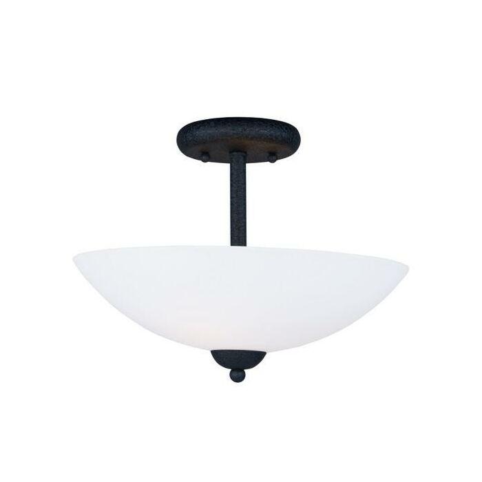 Maxim Lighting Taylor 2 Light 2 Light Semi Flush Mount in Textured Black