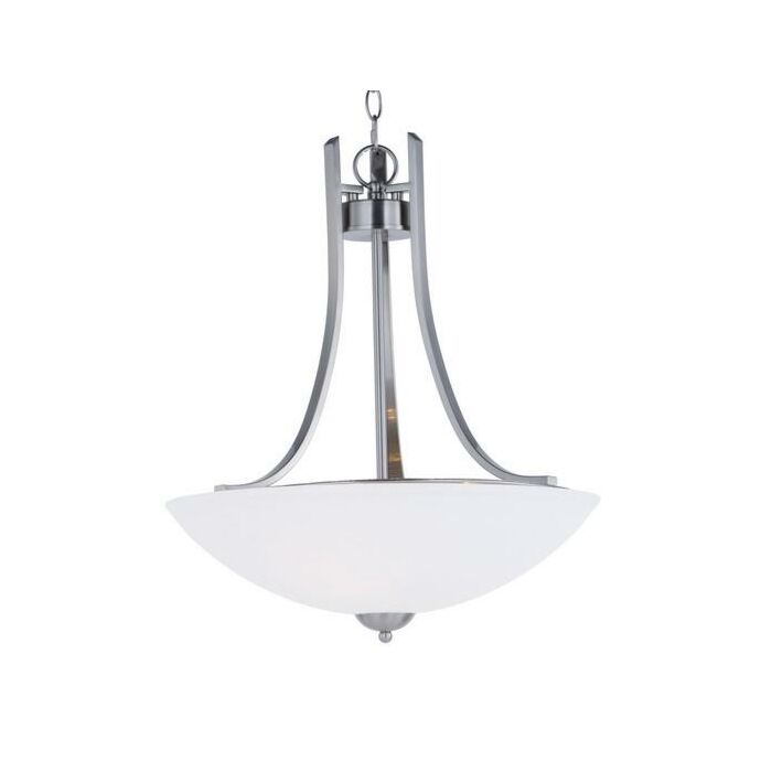 Maxim Lighting Taylor 3 Light 3 Light Invert Bowl Pendant in Satin Nickel