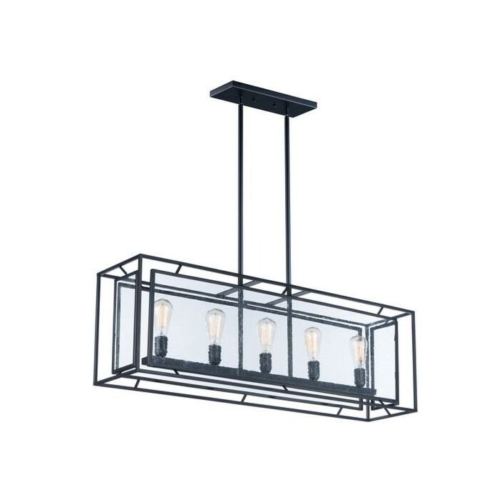 Maxim Era 5 Light Linear Chandelier in Black