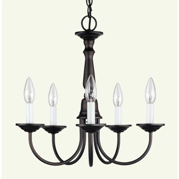 Home Basics 5-Light Chandelier in Bronze