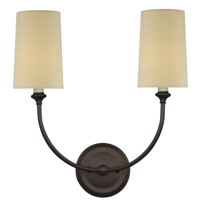 Libby Langdon for Crystorama Sylvan 16 Inch Wall Sconce in Dark Bronze