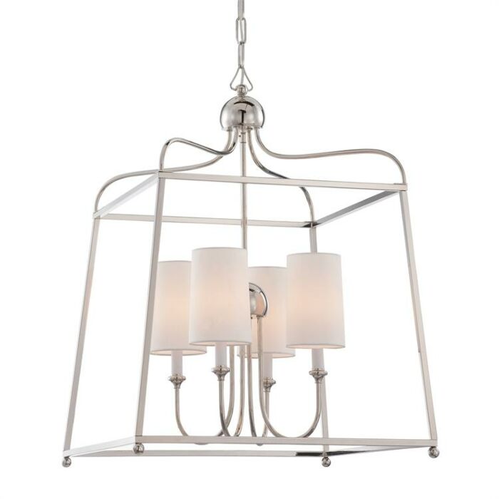 Libby Langdon for Crystorama Sylvan 30 Inch Modern Chandelier in Polished Nickel
