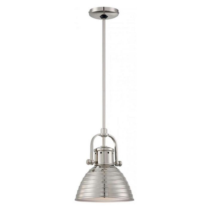 Minka Lavery 9 Inch Pendant Light in Polished Nickel