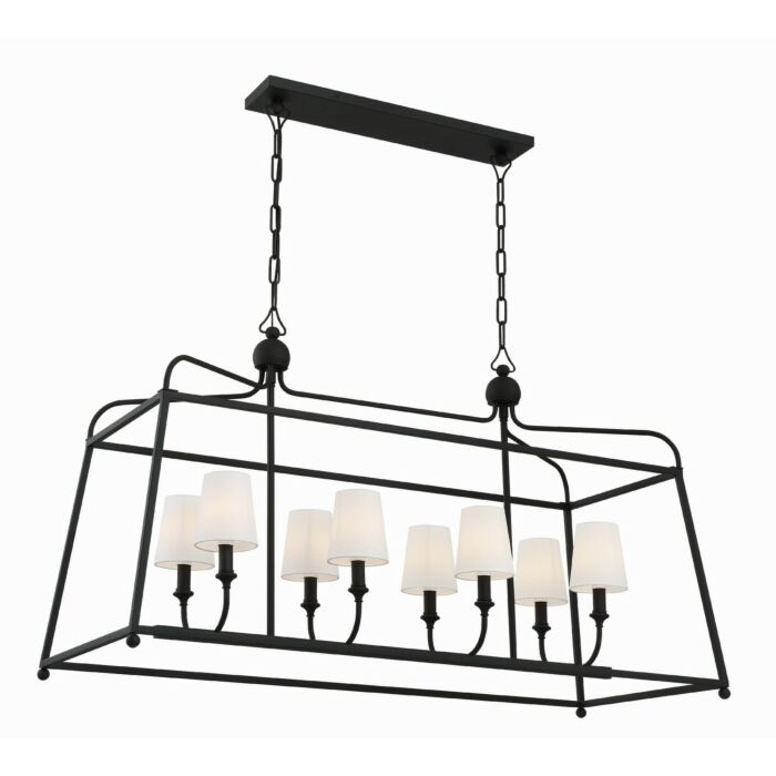 Sylvan 8-Light Chandelier in Forge Black