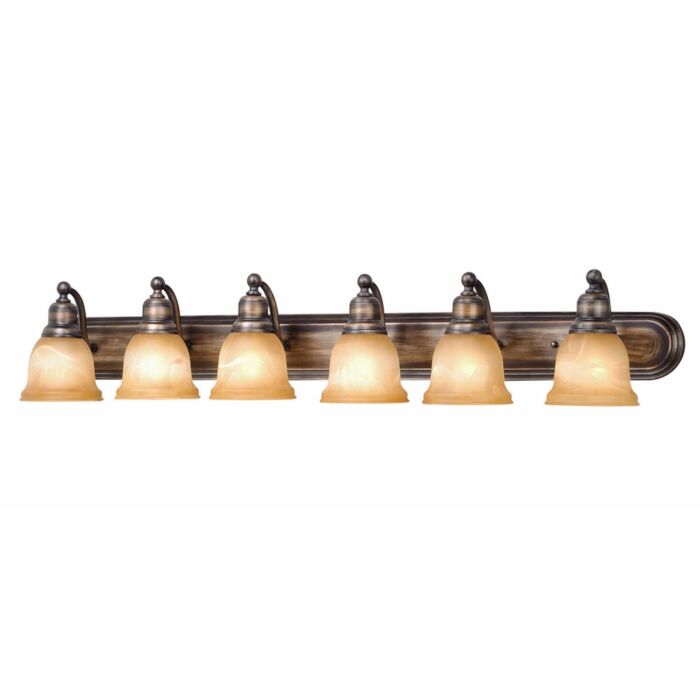 LaSalle 6-Light Bathroom Vanity Light in Parisian Bronze