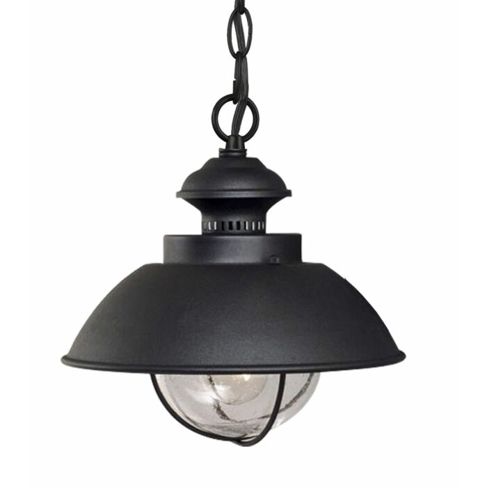 Harwich 1-Light Outdoor Pendant in Textured Black