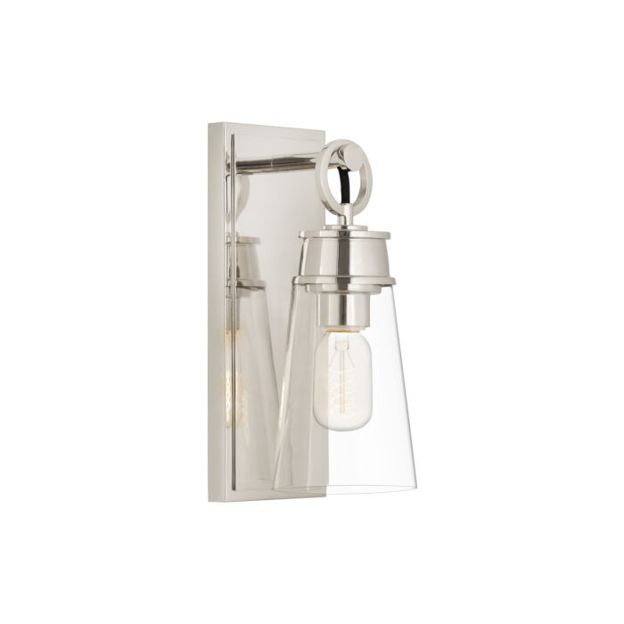 Z Lite Wentworth 1 Light Wall Sconce In Polished Nickel