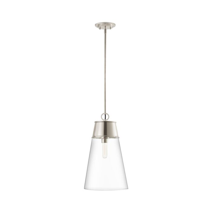 Z Lite Wentworth 1 Light Pendant Light In Polished Nickel