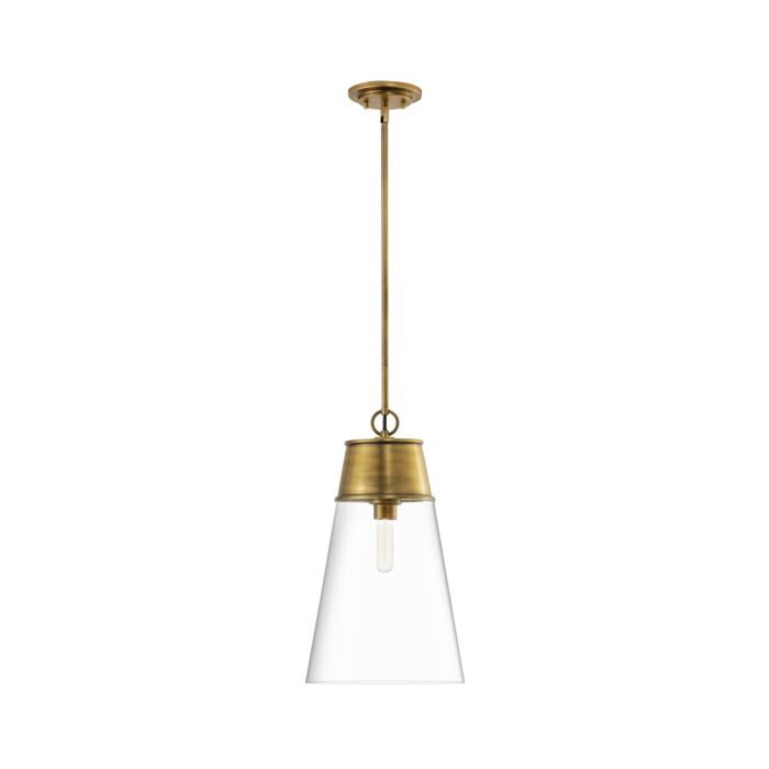 Z Lite Wentworth 1 Light Pendant Light In Rubbed Brass