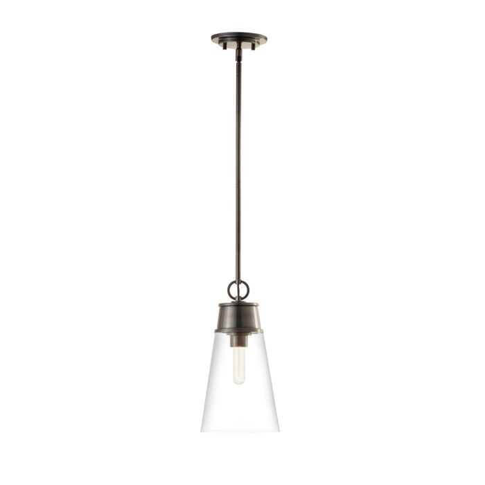 Z Lite Wentworth 1 Light Pendant Light In Plated Bronze
