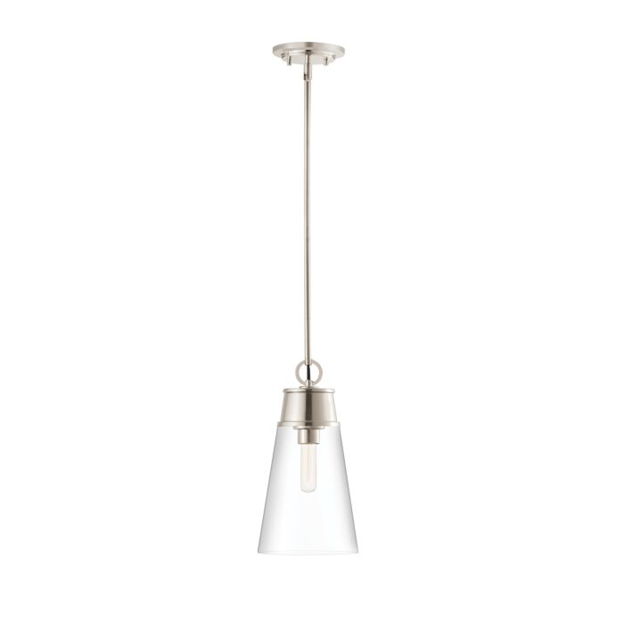 Z Lite Wentworth 1 Light Pendant Light In Polished Nickel