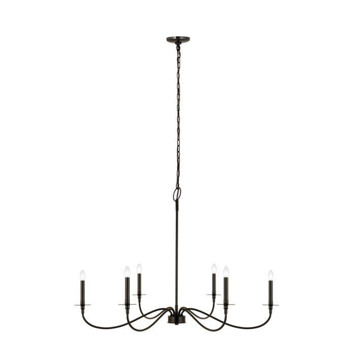 Z Lite Arrington 6 Light Chandelier In Matte Black