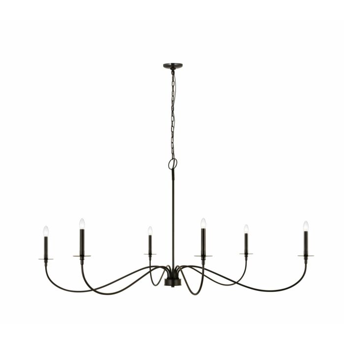 Z Lite Arrington 6 Light Chandelier In Matte Black