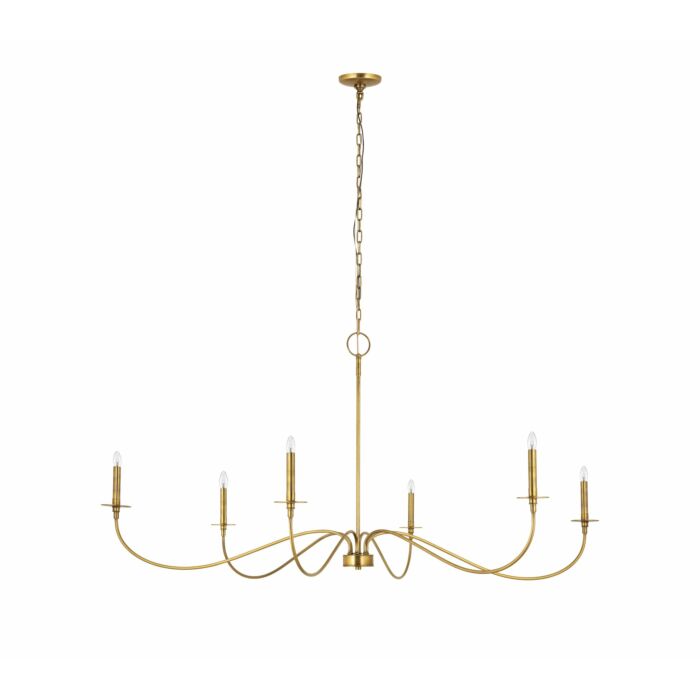 Z Lite Arrington 6 Light Chandelier In Rubbed Brass