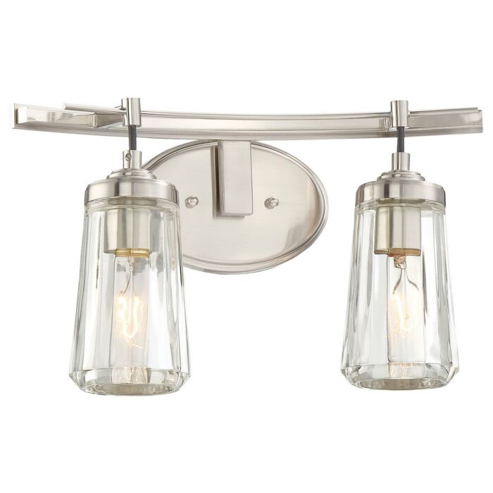 Minka Lavery Poleis 2 Light Bathroom Vanity Light in Brushed Nickel