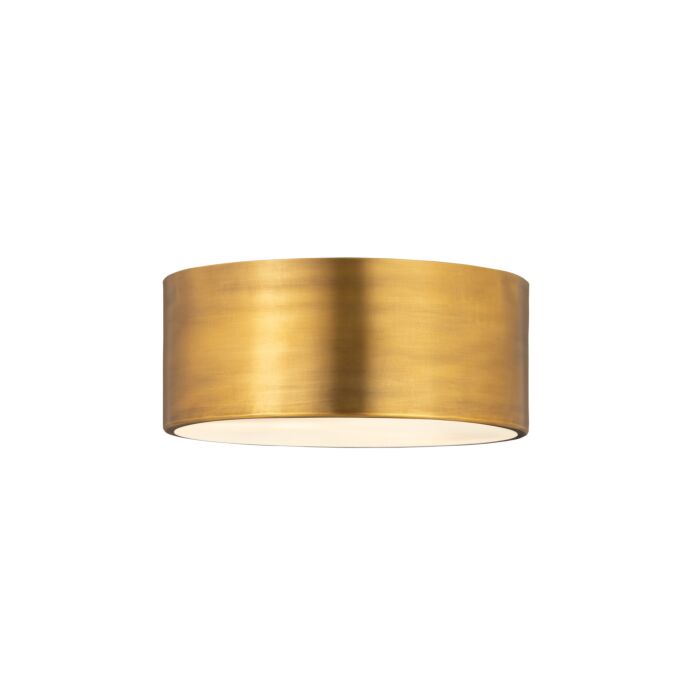 Z Lite Harley 2 Light Flush Mount Ceiling Light In Rubbed Brass