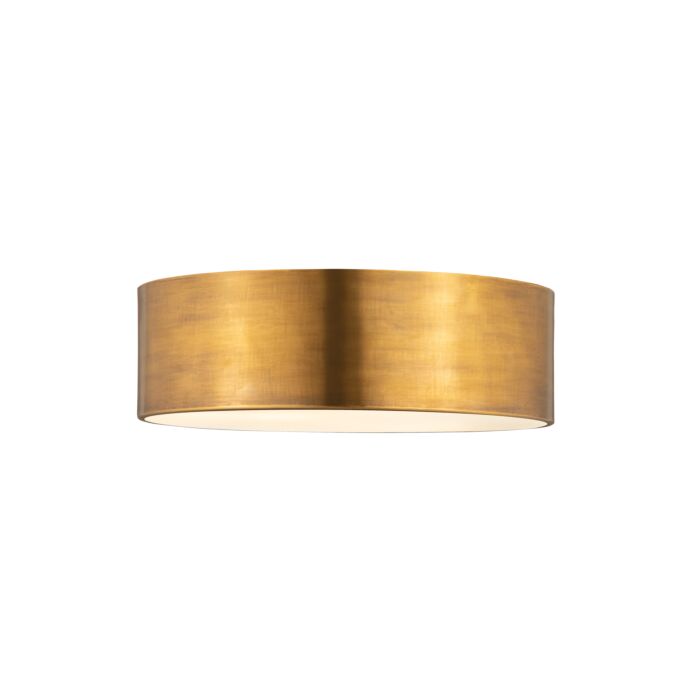 Z Lite Harley 3 Light Flush Mount Ceiling Light In Rubbed Brass