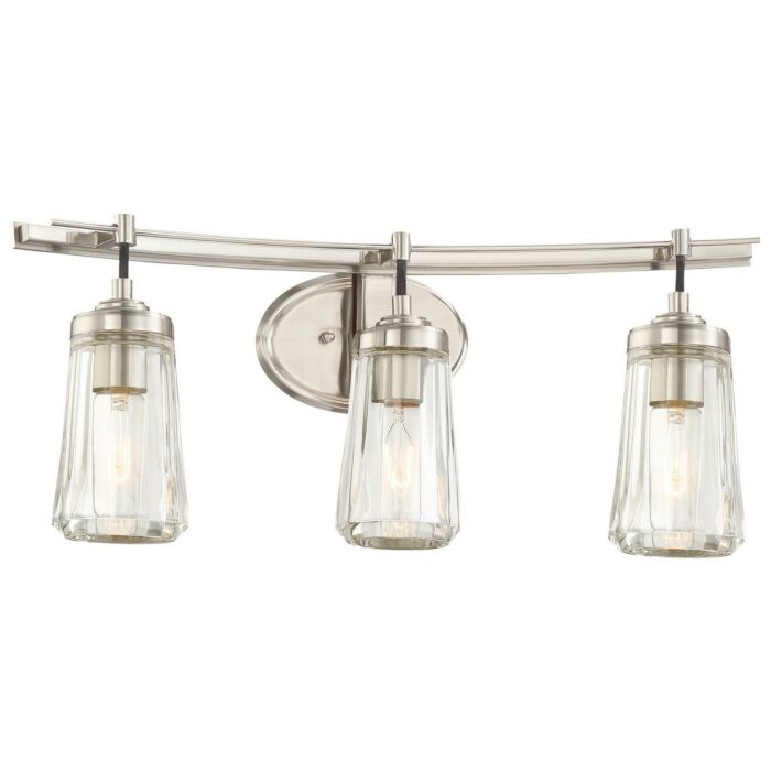 Minka Lavery Poleis 3 Light Bathroom Vanity Light in Brushed Nickel