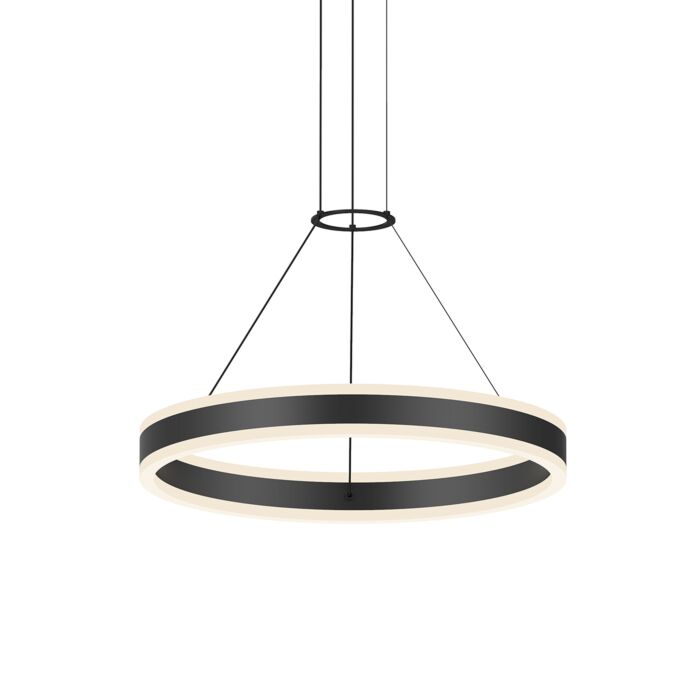 Sonneman Double Corona™ 2 Light 3 Inch Pendant Light in Satin Black