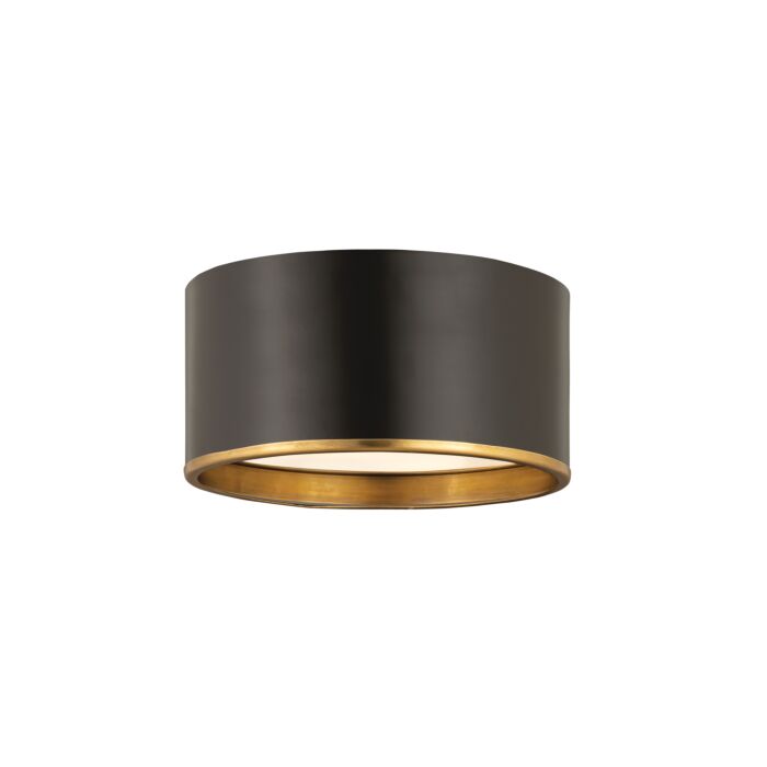 Z Lite Arlo 2 Light Flush Mount Ceiling Light In Matte Black With Rubbed Brass