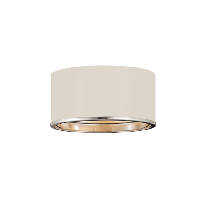 Z Lite Arlo 2 Light Flush Mount Ceiling Light In Matte White With Chrome