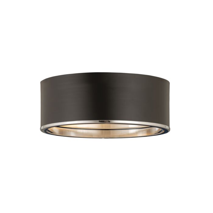 Z Lite Arlo 3 Light Flush Mount Ceiling Light In Matte Black With Chrome