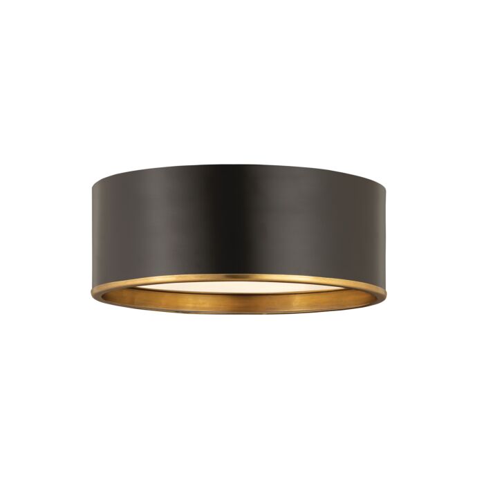Z Lite Arlo 3 Light Flush Mount Ceiling Light In Matte Black With Rubbed Brass