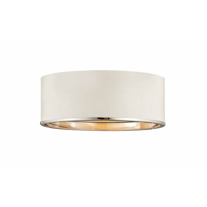 Z Lite Arlo 3 Light Flush Mount Ceiling Light In Matte White With Chrome