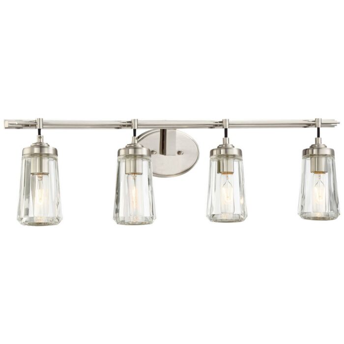 Minka Lavery Poleis 4 Light Bathroom Vanity Light in Brushed Nickel