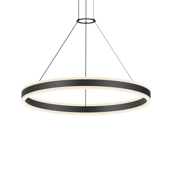 Sonneman Double Corona™ 2 Light 3 Inch Pendant Light in Satin Black