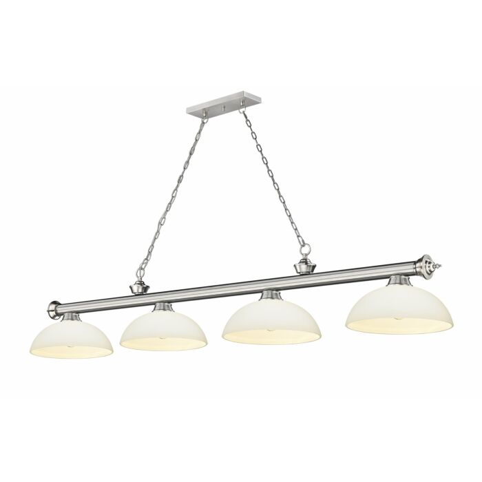 Z Lite Cordon 4 Light Linear Pendant Light In Brushed Nickel