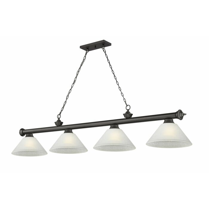 Z Lite Cordon 4 Light Linear Pendant Light In Bronze