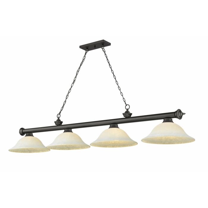 Z Lite Cordon 4 Light Linear Pendant Light In Bronze