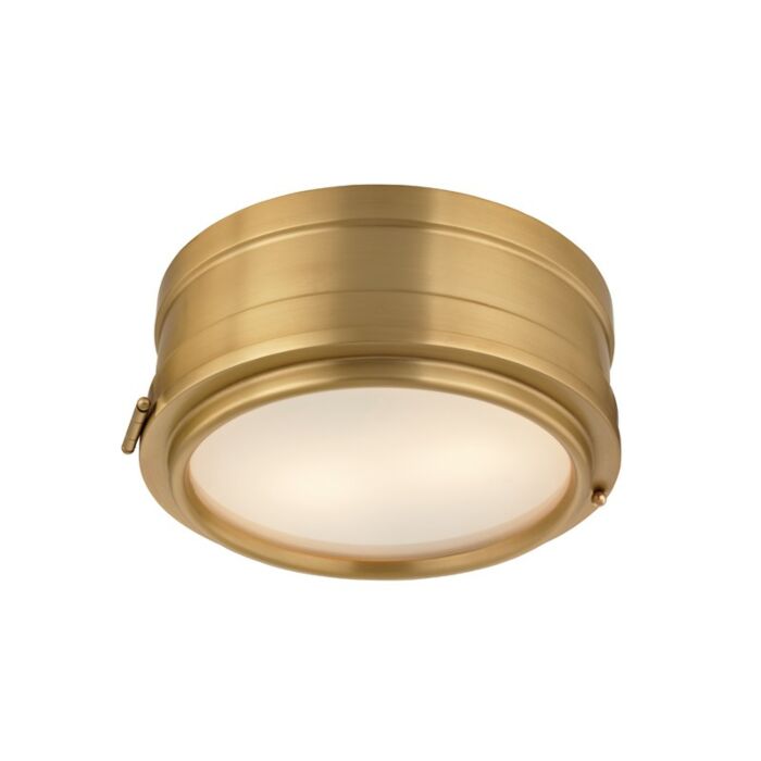 Hudson Valley Rye 2 Light Ceiling Light in Aged Brass