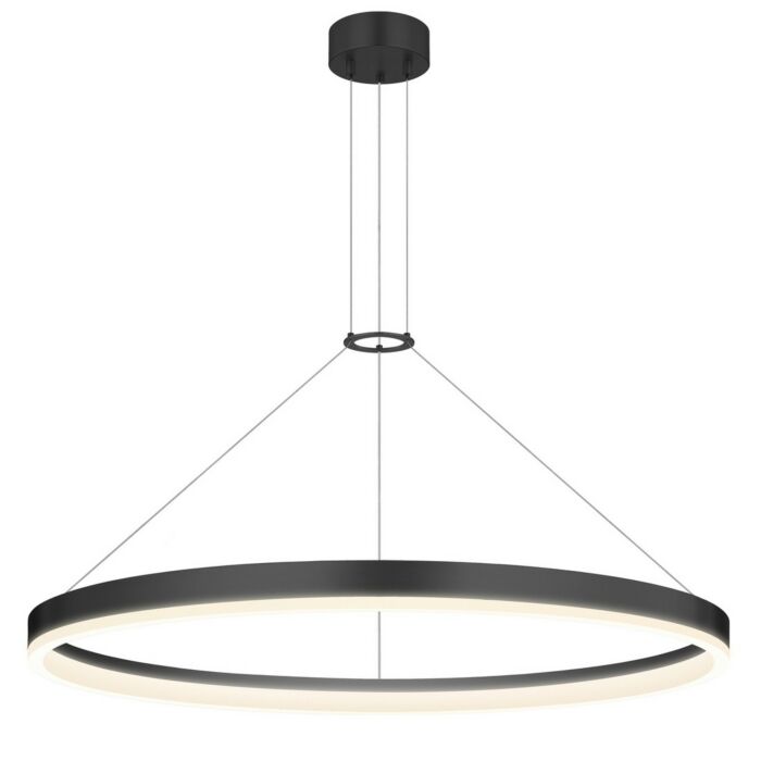 Sonneman Corona 31.5 Inch LED Ring Pendant in Satin Black