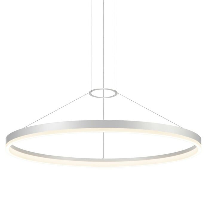 Sonneman Corona 48 Inch LED Ring Pendant in Bright Satin Aluminum