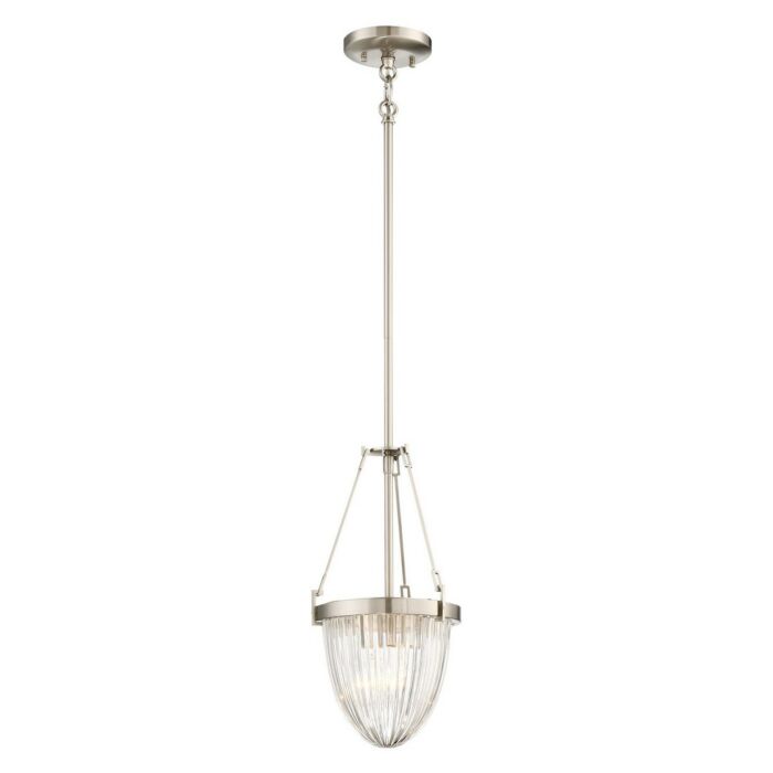 Minka Lavery Atrio 8 Inch Pendant Light in Brushed Nickel